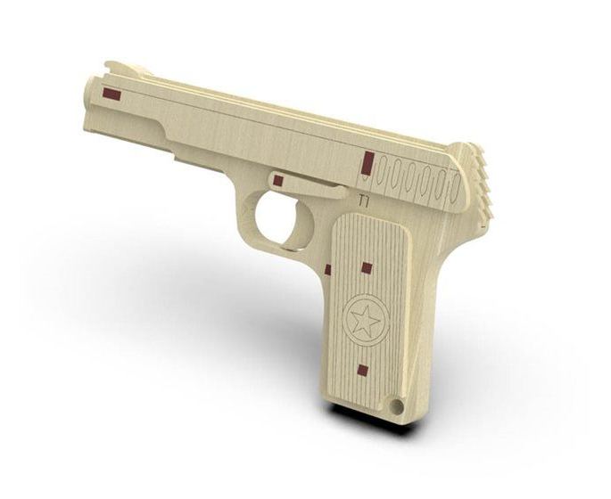 Деревянный макет пистолета Токарева ТТ